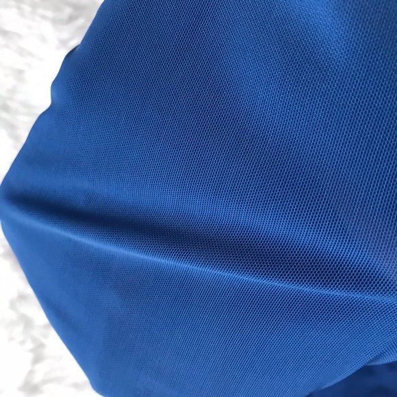 HYBA Blue Cropped Workout Leggings Mesh Back - Picture 6 of 6